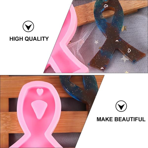 Nøglering Charm Form Båndformet Form DIY Harpiksform Silikone Støbeform