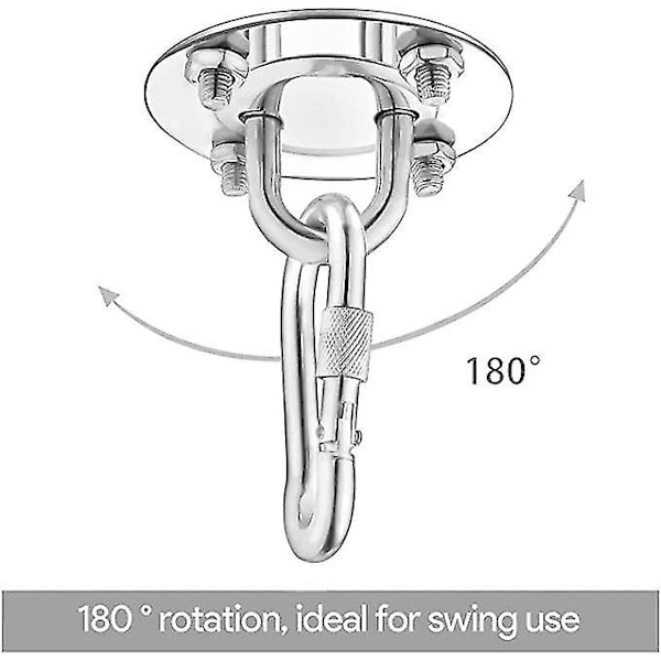 Rustfrit Stål Øjeplade Snap Hæk Carabiner Skruer Loft