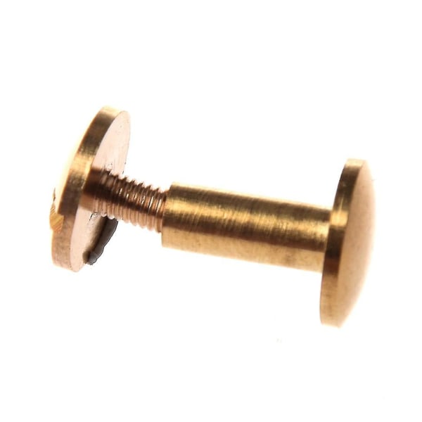 10x Arc Solid Messing Knappen Stud Skrue Spiker Skrue Tilbage Læder Nyttebælte 10mm-yuhao