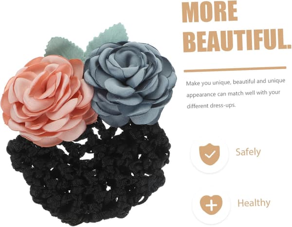 Blomster Hår Snood Net Mesh Hårknold Cover til Kvinder Net til Ballet