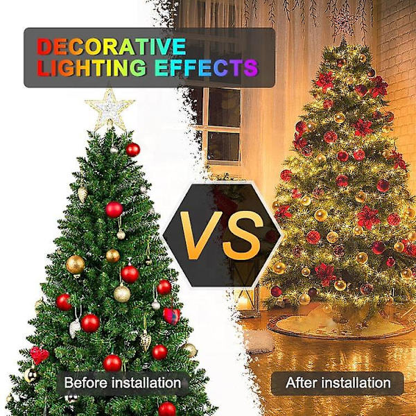 10m LED-repgarland för utomhusbruk, mångfärgad repgarland för inomhusbruk med fjärrkontroll, vattentät. 10 meters 100 lights