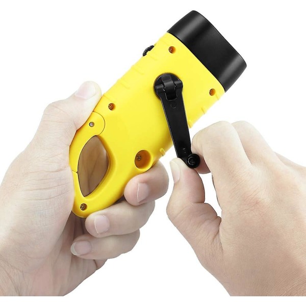Nödlampa, LED-lampa, Solgenerator, Laddningsbar ficklampa, Campinglampa för utomhus yellow