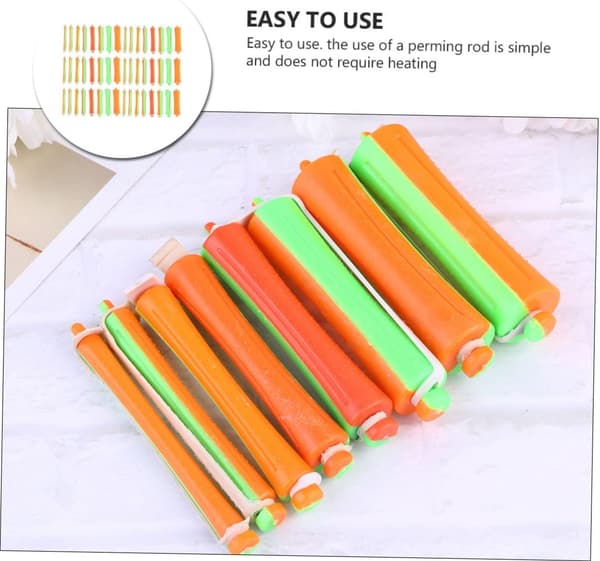 8 set Perm Bar Kallvåg Hårrullar för långt hår Stick Elastiskt gummibandverktyg