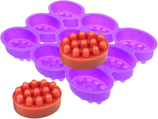9-hullers silikone massage sæbeform oval form til DIY håndlavet sæbefremstilling non-stick forme