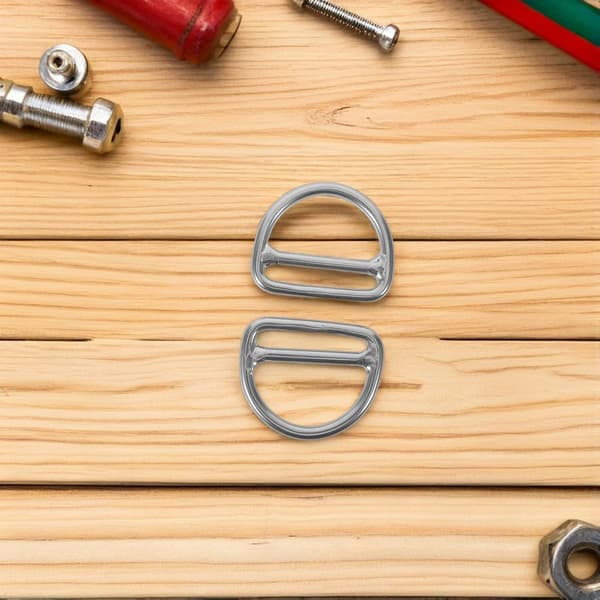 4 stk dykkerbelte spenner i rustfritt stål med D-ring 6X45mm vektbelteklips