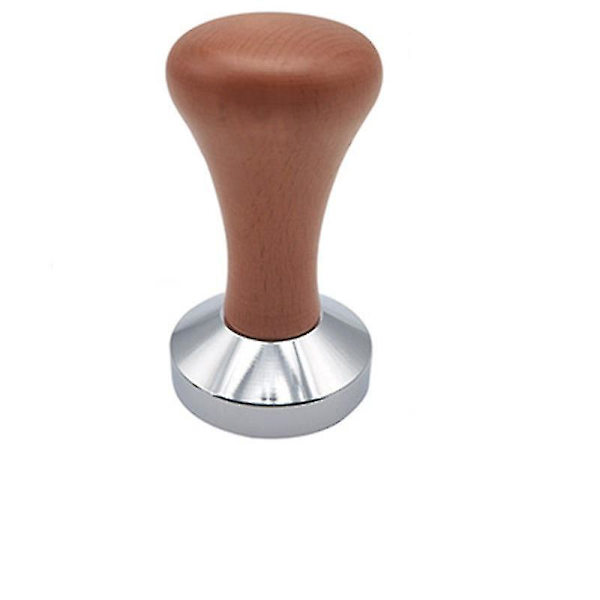 Kaffetamper 49mm Virvelplatt Bas Ripple Espresso Barista Verktyg (1 st, Brun)
