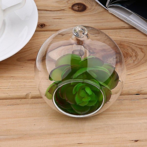 8 cm:n läpinäkyvä riippuva lasimaljakko, terrarium-astia