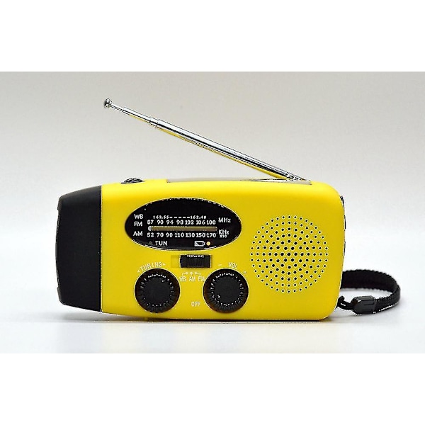 Veva Radio med Solpanel, Nödlampa, 2000mAh Powerbank