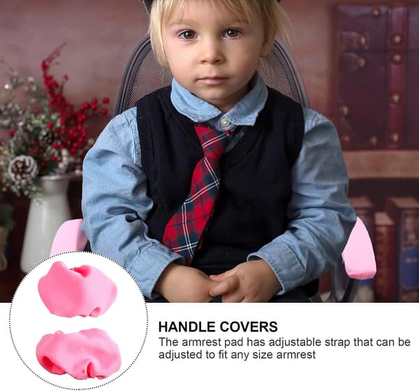 Barnestol Armlensdeksler Rosa Polyester Stol Armlensputer for Gutter og Jenter Kontor- og Hjemmebruk