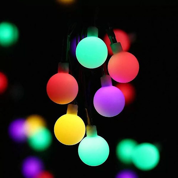 Solcellsdrivna Utomhus String Lights Vattentäta Matta Glödlampor 8 Ljuslägen