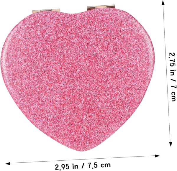 Hjerteformet foldbart makeupspejl Materiale Kompakt dobbeltsidet bærbart spejl