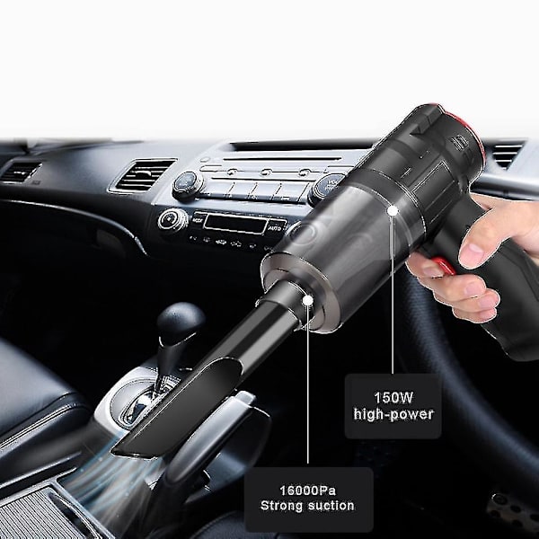 16000pa 150w Trådløs Bilstøvsuger Blåsbar Ledningsfri 2 I 1 Håndholdt Auto Støvsugere Hjem & Bil Dobbelt Bruk Mini Støvsugere - B-yuhao