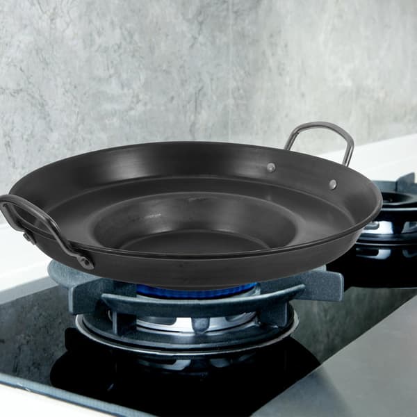 Non-stick stekepanner i rustfritt stål, konkav bunn, sterk og solid, varmeisolerende stekepanne