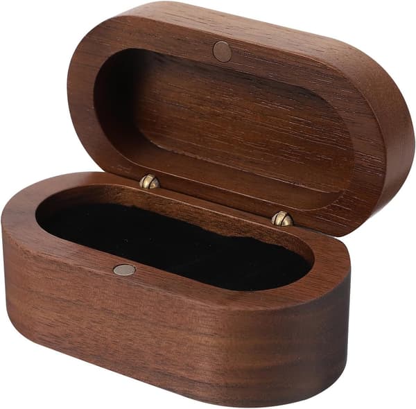 Gitarrplektrum Organizer Box Trä Robust Bärbar Hög Hållbarhet Kaffefärgad Förvaringslåda