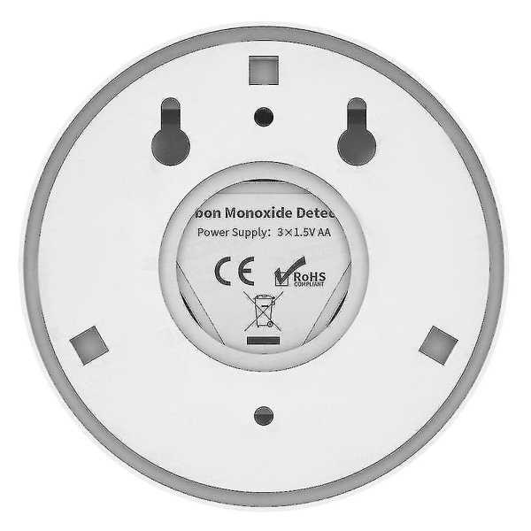 Karbonmonoksidalarmdetektor CO-sensor Batteridrevet
