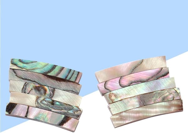 10st Abalone Shell Gitarr Purfling Binding Strip för Ukulele och Gitarr Syntetiskt Material 18x3x2mm