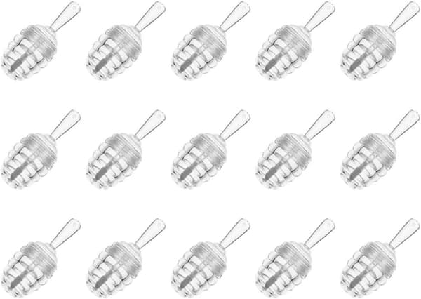 15 stk. honningkrukkeformede påfyllbare leppepomadebeholdere, leppeglansrør i plast for reise-DIY-glans