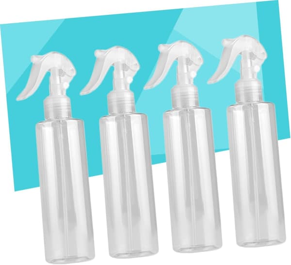 4 st 200 ml vattensprayflaskor, påfyllningsbara plastsprayflaskor