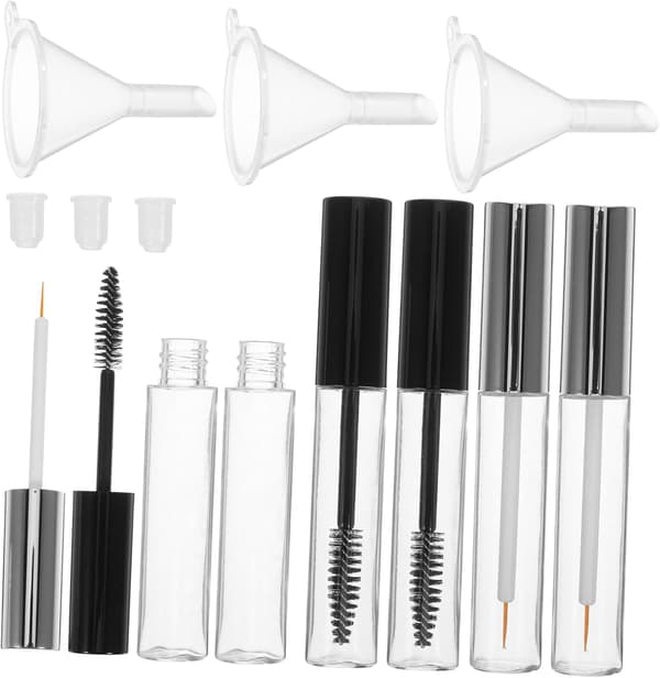 Tom Mascara Tube Beholdersæt 9 stk. 10 ml Sort Øjenvippebørste