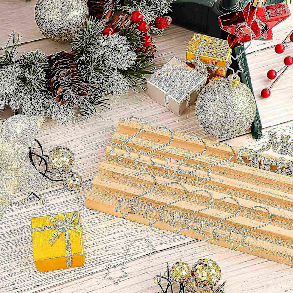 80 stk Juleris Henger Stjerne Ornament Metall