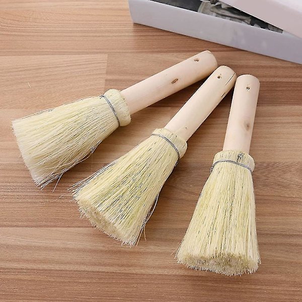 Trepottebørste med langt håndtak Oppvaskbørste Oppvaskbørste Husholdningskjøkkenverktøy for Wok Pot Pan Bowl Dish (8 stk)