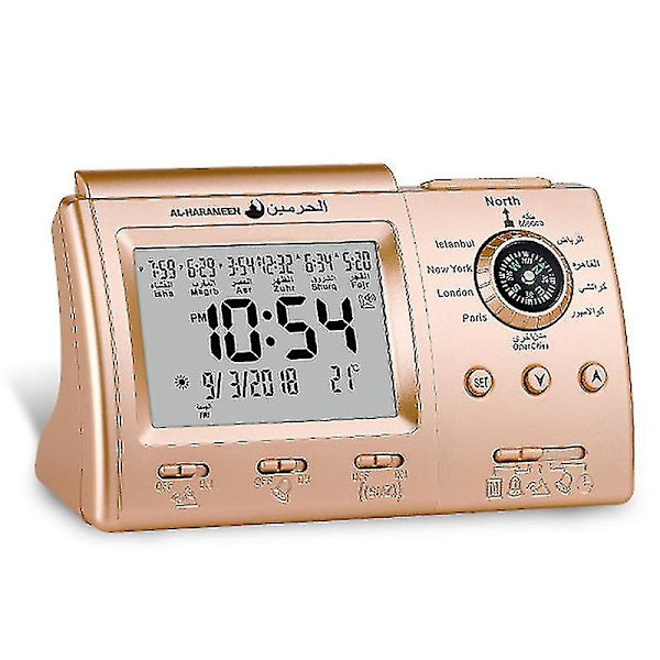 Automatisk Digitalt Ur Islamisk Azan Muslimsk Bøn Alarm Azan Ur Kompatibel Med Skrivebord Bord Cl