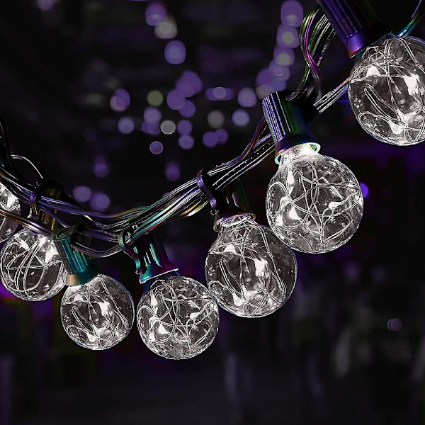 Solcelle Globe Lysstreng 7.62m 25ft G40 Pærer 25LEDs Terrasse