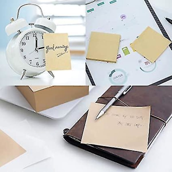 6 stk. Linjerede Sticky Notes 80 Ark Hvide Kraft Notes