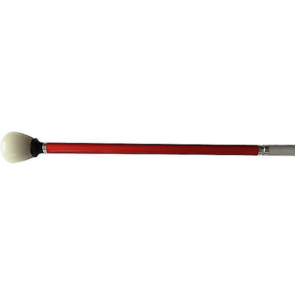 Hopfällbar Aluminiumkäpp för Mobilitet, Vit, Blind, 4 Sektioner, 123 cm