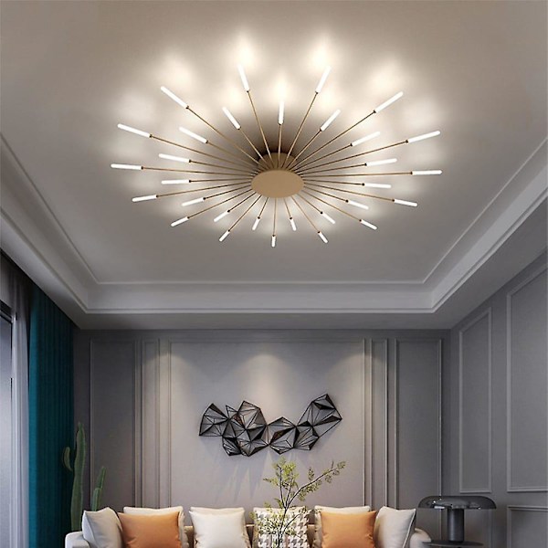 Moderne Loftlampe Nem Installation Akryl Lampskærm Lysekrone