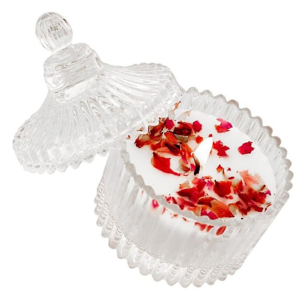 1 stk Røykfri Soyavokslys Stuebord Hjemme Aromaterapi Blomsterblad Lys
