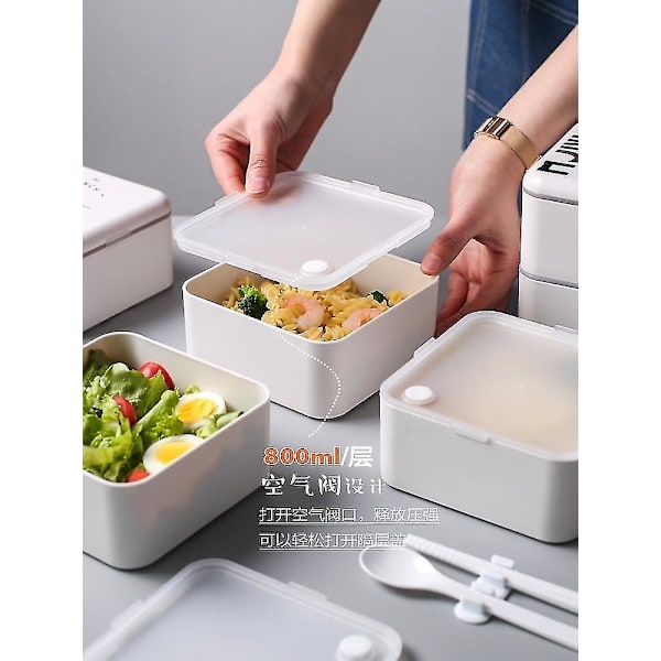 1400ml Japansk Mikrobølgeovn Madkasse Børn Plastik Bento