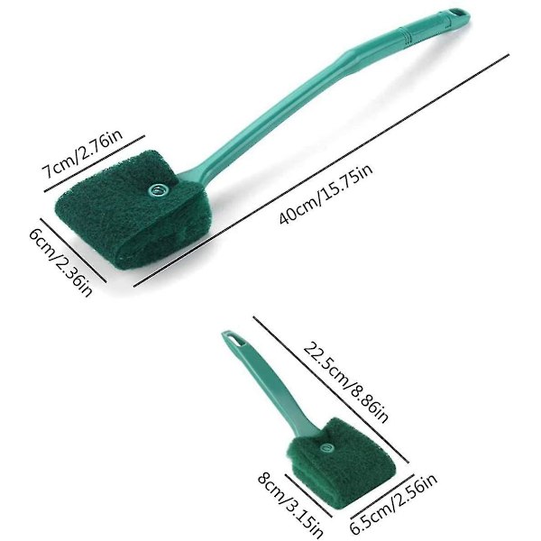 Akvarium Svampbørste, 2 stk Dobbeltsidet Anti-slip Alger Akvarium Rengøringsbørste