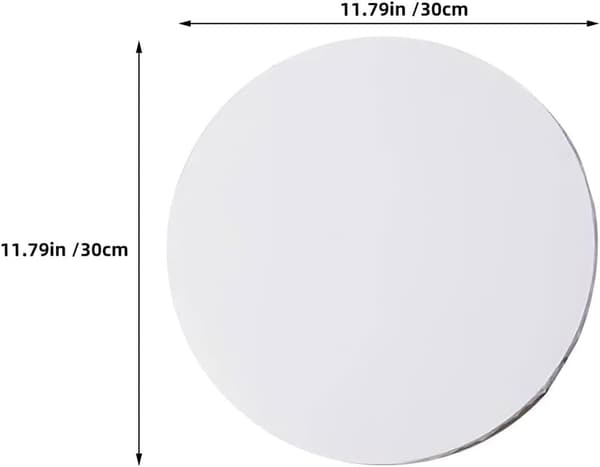 2 stk. runde bomullslerretplater 30 cm bærbar oljemalerplate