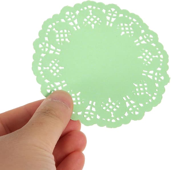 200 stk. runde papirduker, blondekoppmatter, blomsterunderlag, engangsmatpapirputer, 2 stk.