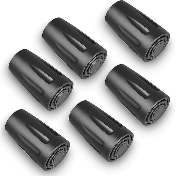 6 stykker / 3 par gummibeskyttertips for stavgangstaver Trekking asfaltbeskytterpute