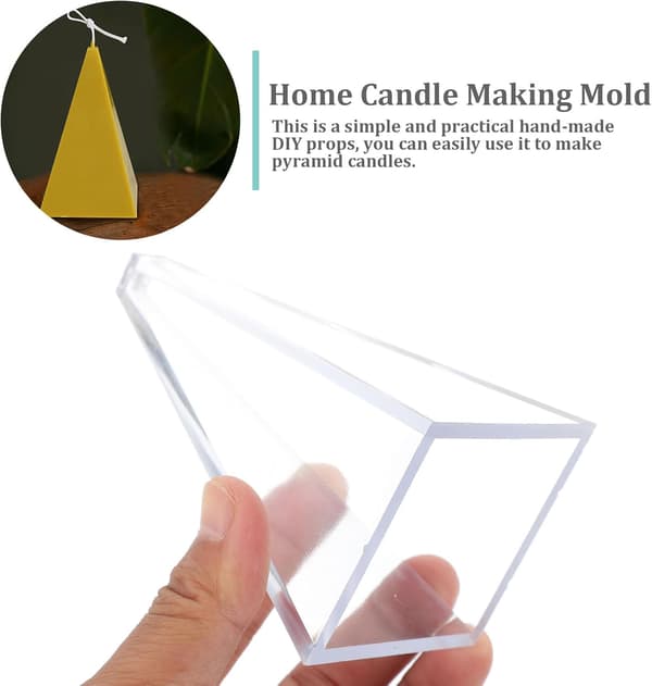 Pyramidformad ljusform 6,3x10 cm PC Akryl DIY Doftande Aromaterapi Ljustillverkningsform