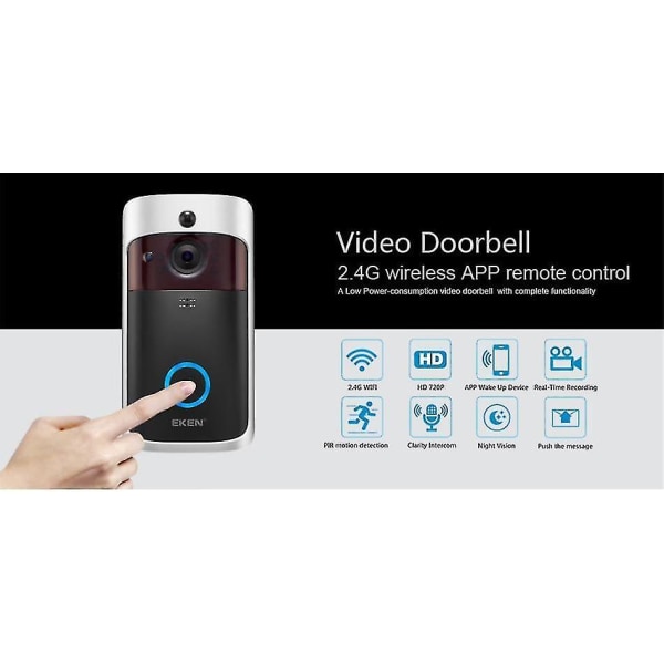 Älykäs IP-video sisäpuhelin Wifi-ovipuhelimen ovikellokamera a28d | Fyndiq