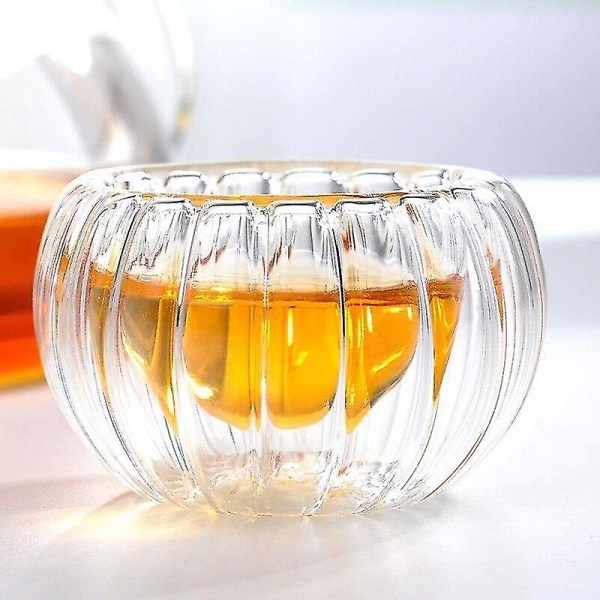 4 stk Dobbeltlags Varmebestandig 50ml Glass Vannkopp