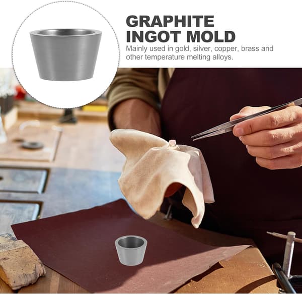 Grafitgötform för gjutning 35×22 mm diameter, smyckesmetallgjutform