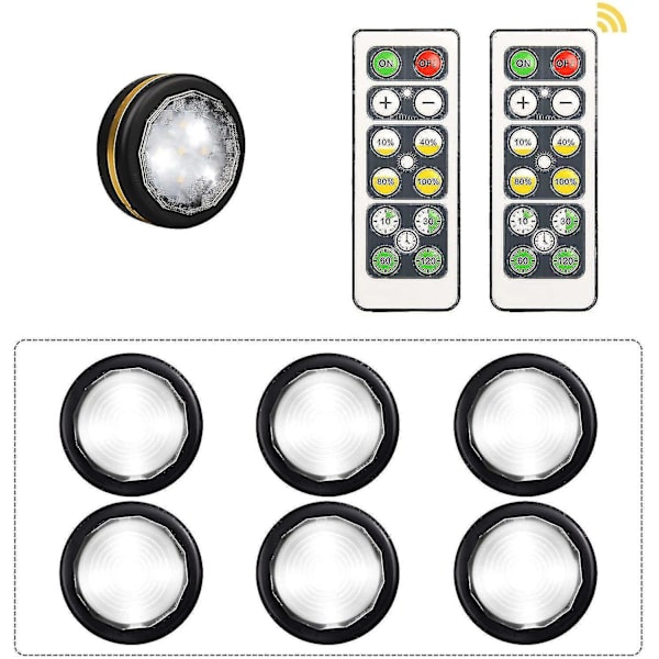 6 kpl LED-kaapin valaisimia paristoilla ja kaukosäätimellä