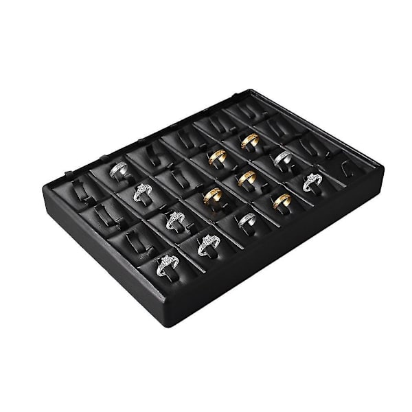 Smykker 24 Slots Ringe Samling Display Bakke Etui