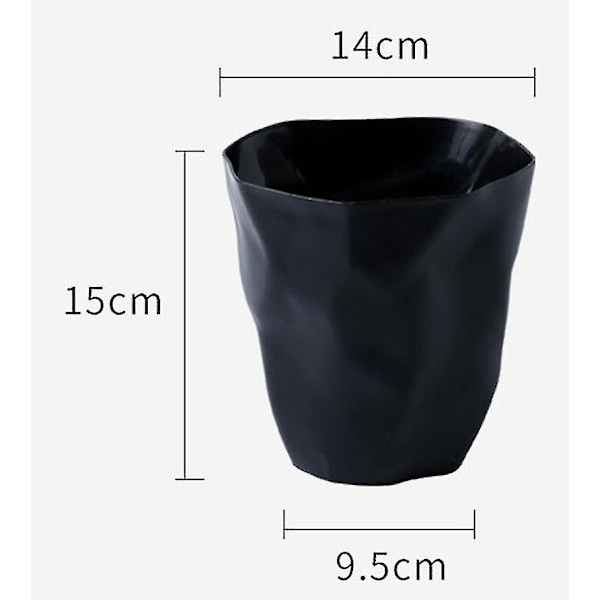 Mini søppelbøtte, uregelmessig form, søppelbøtte, resirkuleringsbøtte, søppelbøtte i plast, skrivebords oppbevaringsboks, egnet for hjem, kontor, bil
