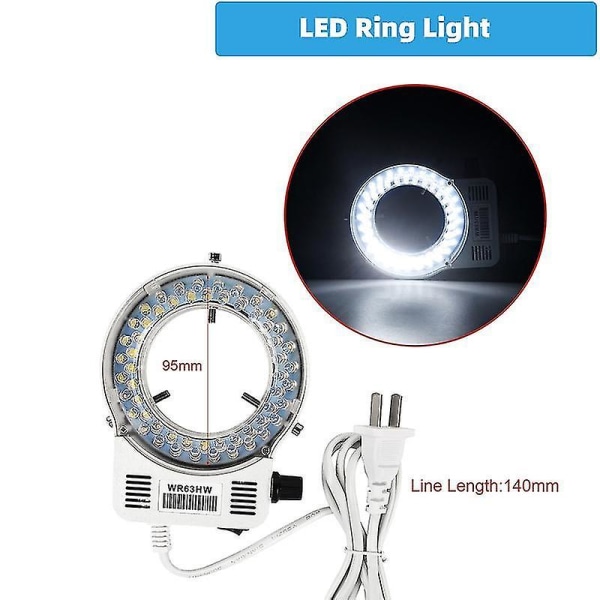 Adjustable LED Ring Light for Microscope Illuminator Lamp