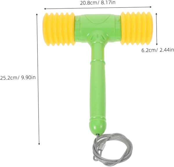 Bärbar gul Whack Game-hammare för plastklubba för precision Whacking Entertainment Props
