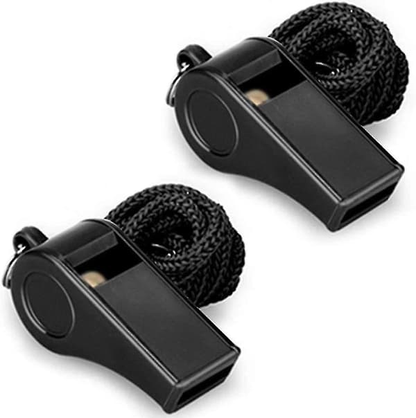 Visselpipa, 2-pack Plastsportervisselpipor med Snodd, Hög Ljudstyrka