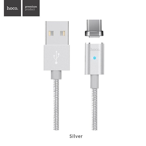Hoco U16 1.2m USB Type-C Magnetisk Lading Nylonlader