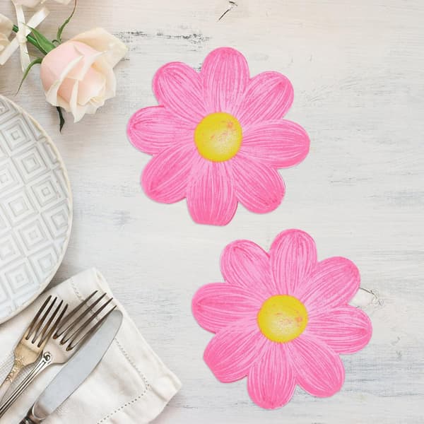 40 ark tusindfryd-dekorerede blomsterservietter til fødselsdagsfester blomsterformede servietter
