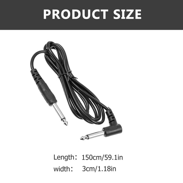 3st Gitarrkabel Elgitarrkabel Instrument Ljudadapter 6,35 mm Robust PVC Koppar Brusreducering 1,5 m Längd