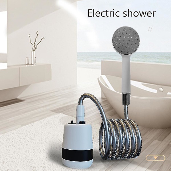 Portable Shower Camping Outdoor Shower Handheld Electric Shower Battery Powered Compact Handheld Rechargeable Camping Showerhead